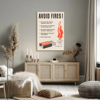 Fire Safety Precautions Poster PosterGoat