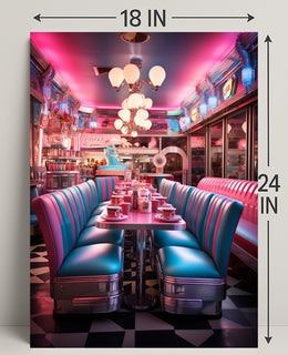 Retro Diner Vibes Retro Poster