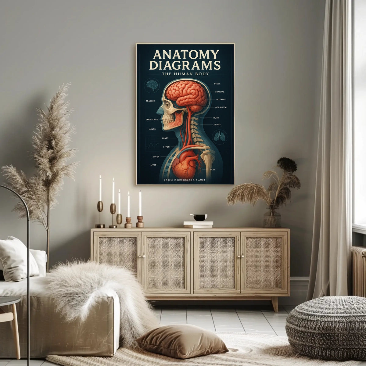 Anatomy Diagrams The Human Body Poster