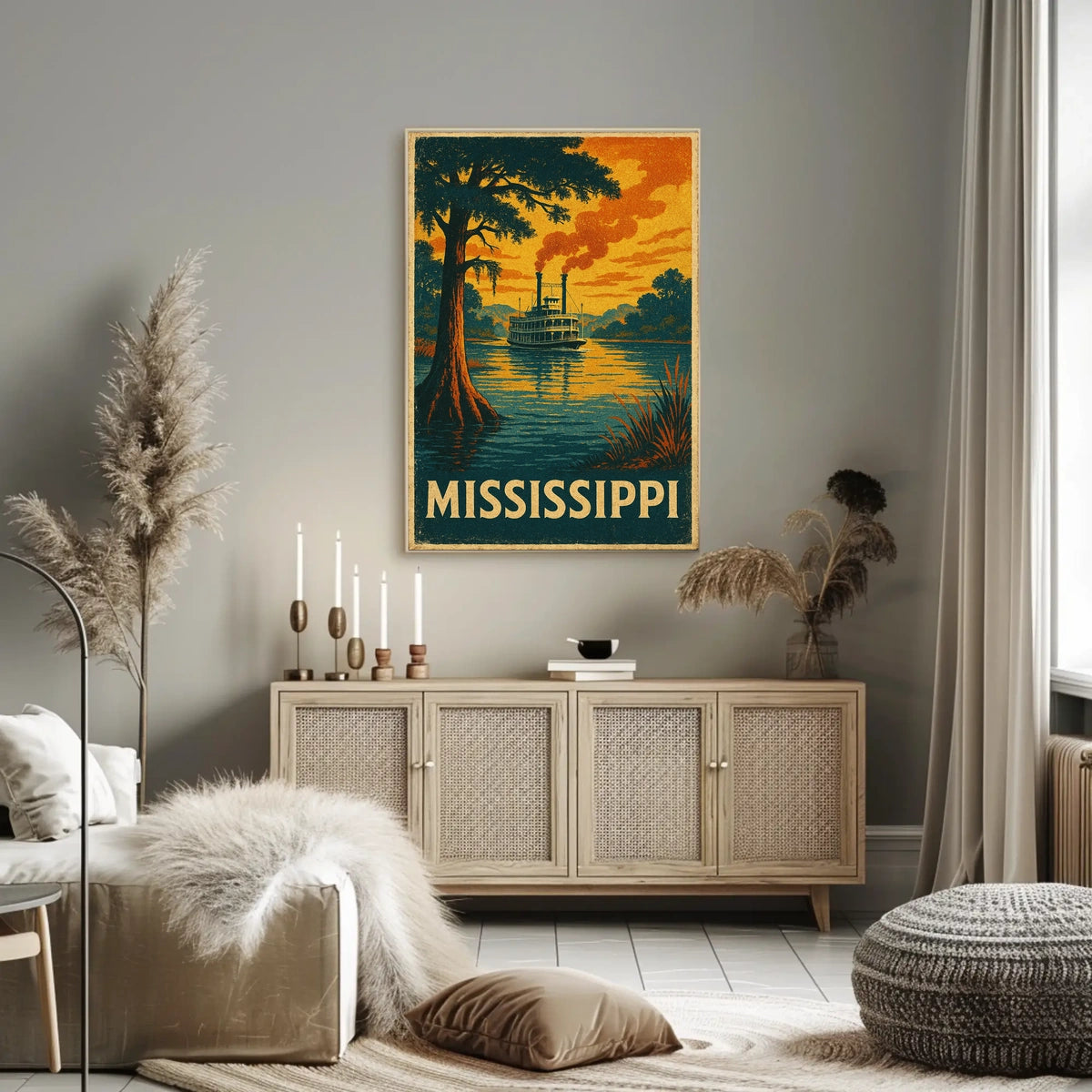 Mississippi Riverboat Poster