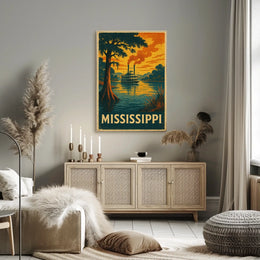 Mississippi Riverboat Poster