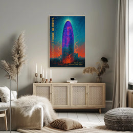 Barcelona Torre Glòries Urban Marvel Cityscape Poster
