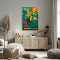 Vibrant Belize Travel Adventure Poster - Travel Poster PosterGoat