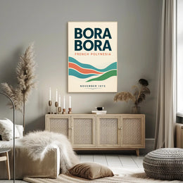 Bora Bora 1973 Vintage Travel Poster PosterGoat