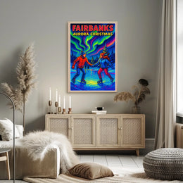 Fairbanks Aurora Christmas Poster