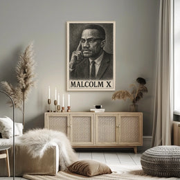 Malcolm X Portrait Poster