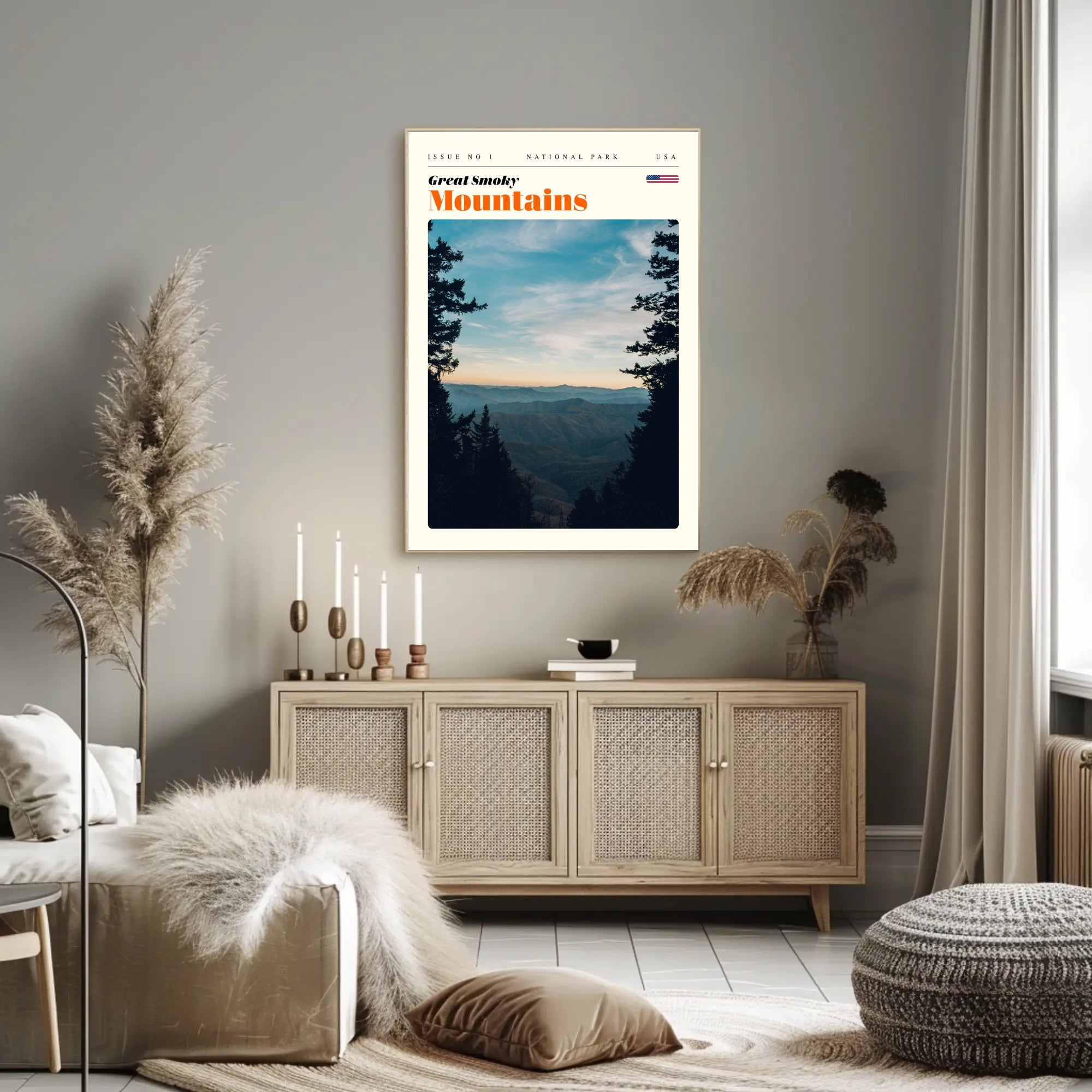 Great Smoky Mountains Scenic Poster Print