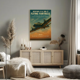 Boeing F-9 Flying Fortress Vintage Aviation Poster