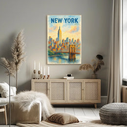 New York Water Color Poster