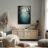 Mysterious Forest Scene Artistry Wall Decor Abstract Artistic Poster