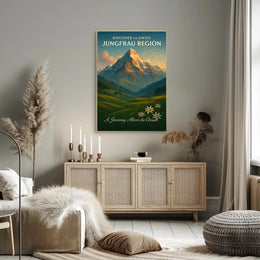 Jungfrau Region Vintage Travel Poster Print