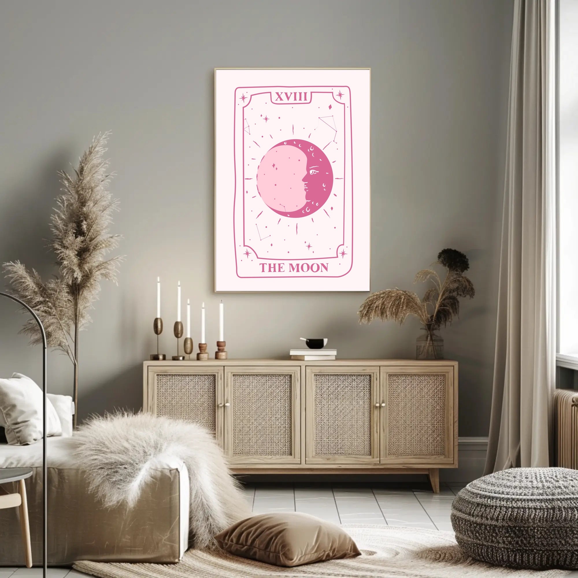 The Moon Tarot Card Art: Abstract or Artistic Poster PosterGoat