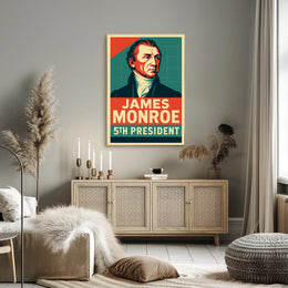 James Monroe 5th President Patriotic Oil Painting Poster