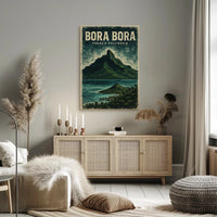 Bora Bora Scenic Island Vintage Travel Poster PosterGoat
