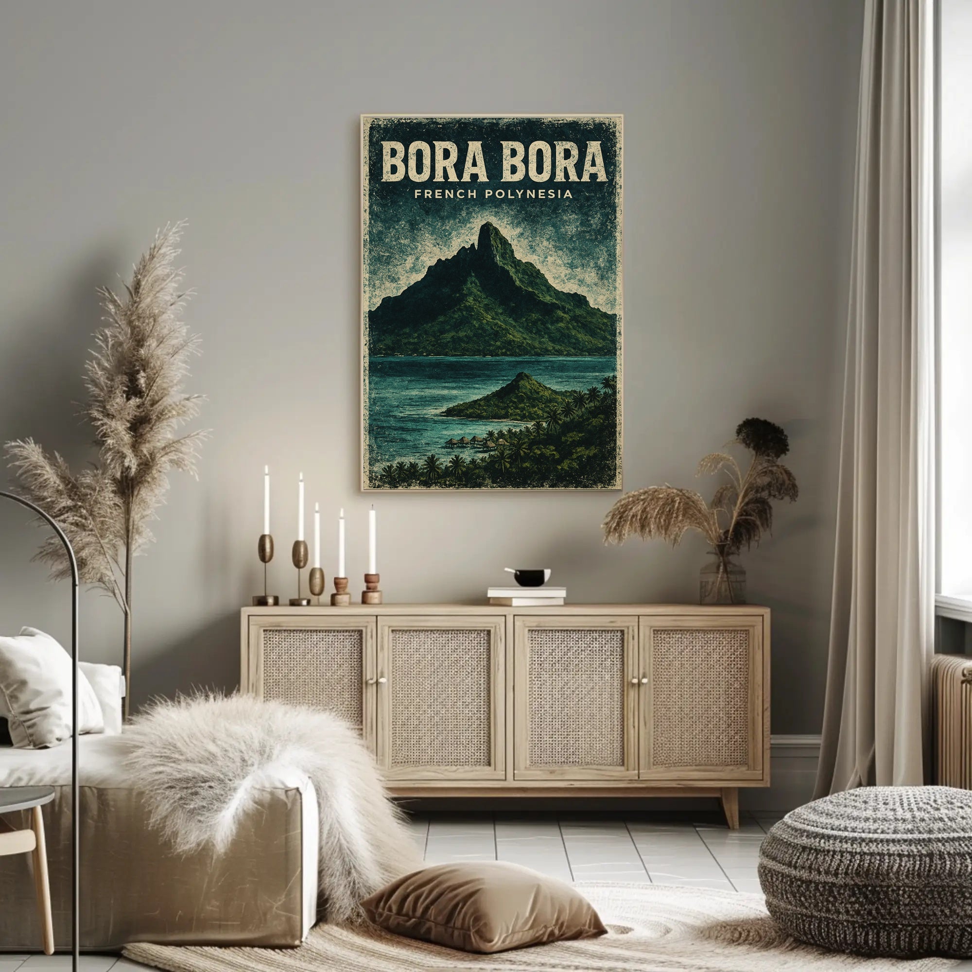 Bora Bora Scenic Island Vintage Travel Poster PosterGoat