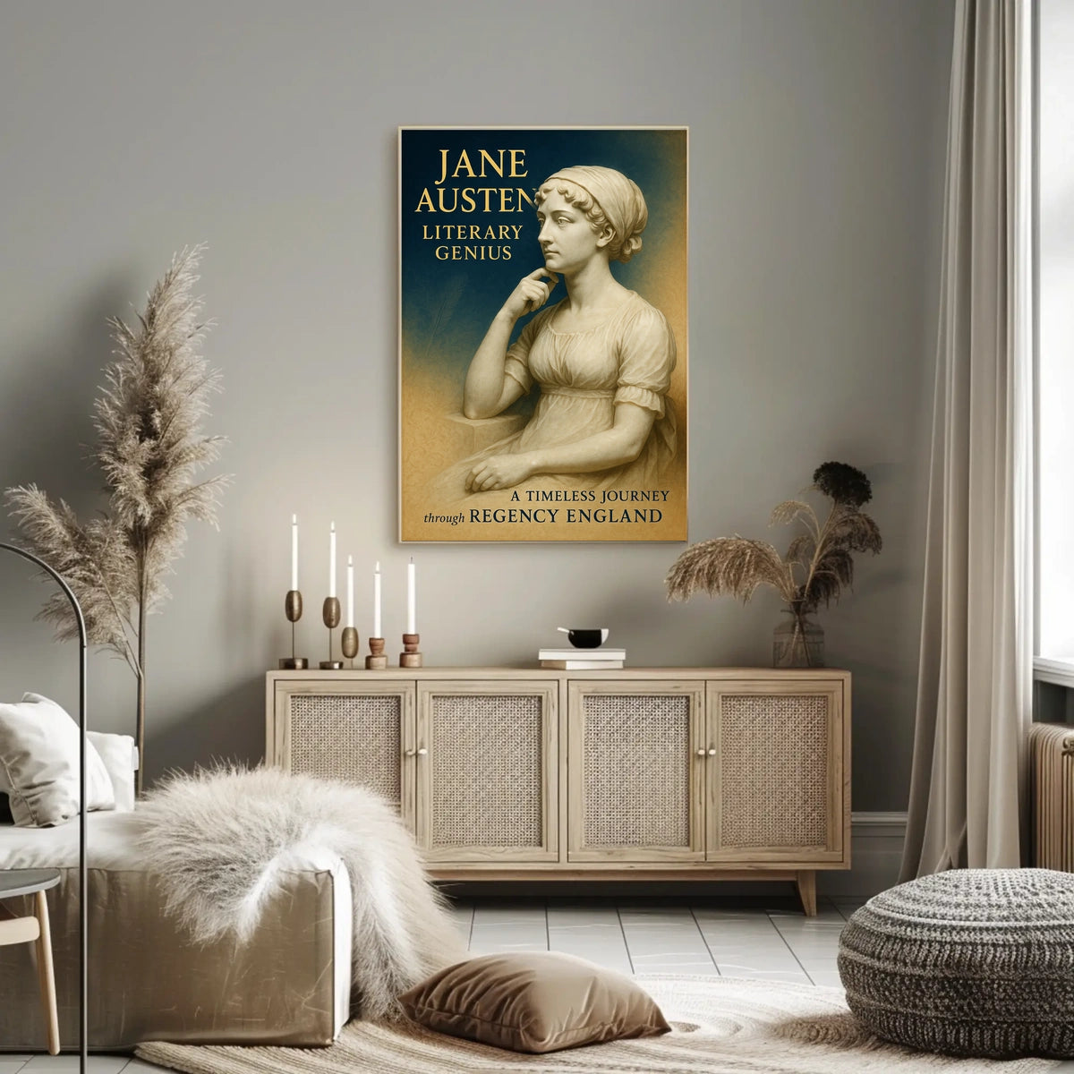 Jane Austen Literary Genius Poster