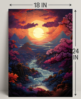 Enchanted Sunset Landscape Poster