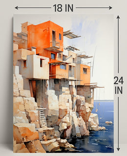 Cliffside Architecture Poster