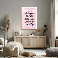 Humorous Vintage Guest Check Pop Culture Poster PosterGoat