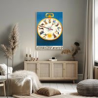 Swiss Winter Adventures Vintage Travel Poster PosterGoat