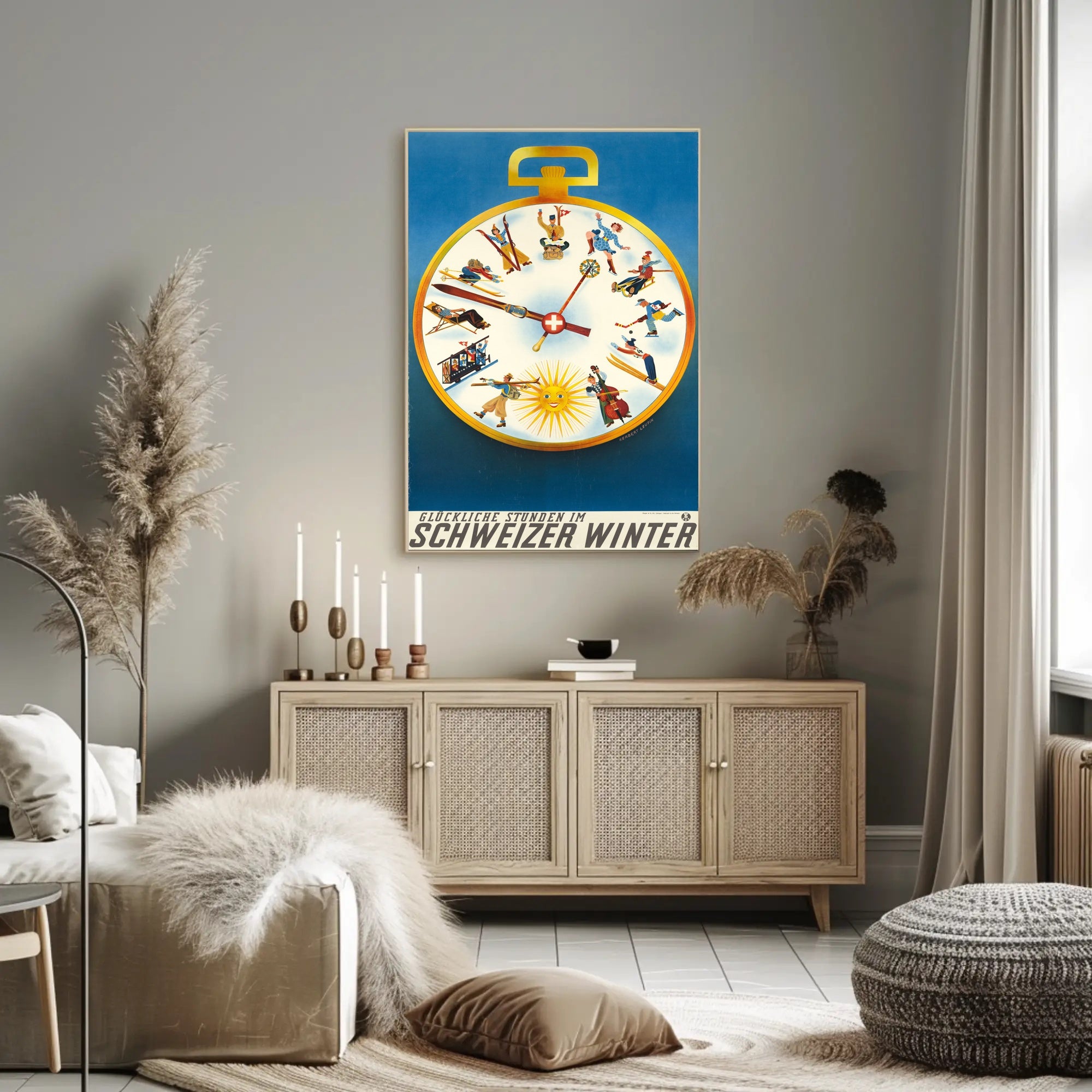 Swiss Winter Adventures Vintage Travel Poster PosterGoat
