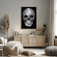 Skull Diamonds Luxurious Striking Poster
