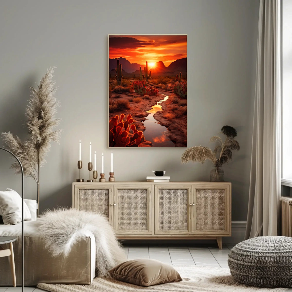 Desert Sunset Serenity Poster