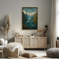 Norwegian Fjords Natures Majestic Sculpture Poster