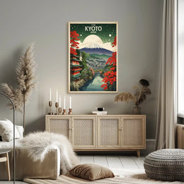 Kyoto Japan Vintage Travel Art Poster - Cultural or Heritage Poster