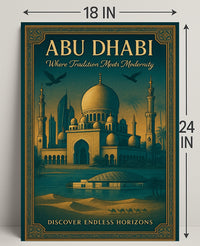 Abu Dhabi's Elegance: Tradition Meets Modernity Travel Poster