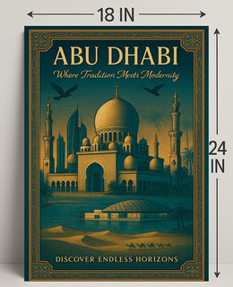 Abu Dhabi's Elegance: Tradition Meets Modernity Travel Poster