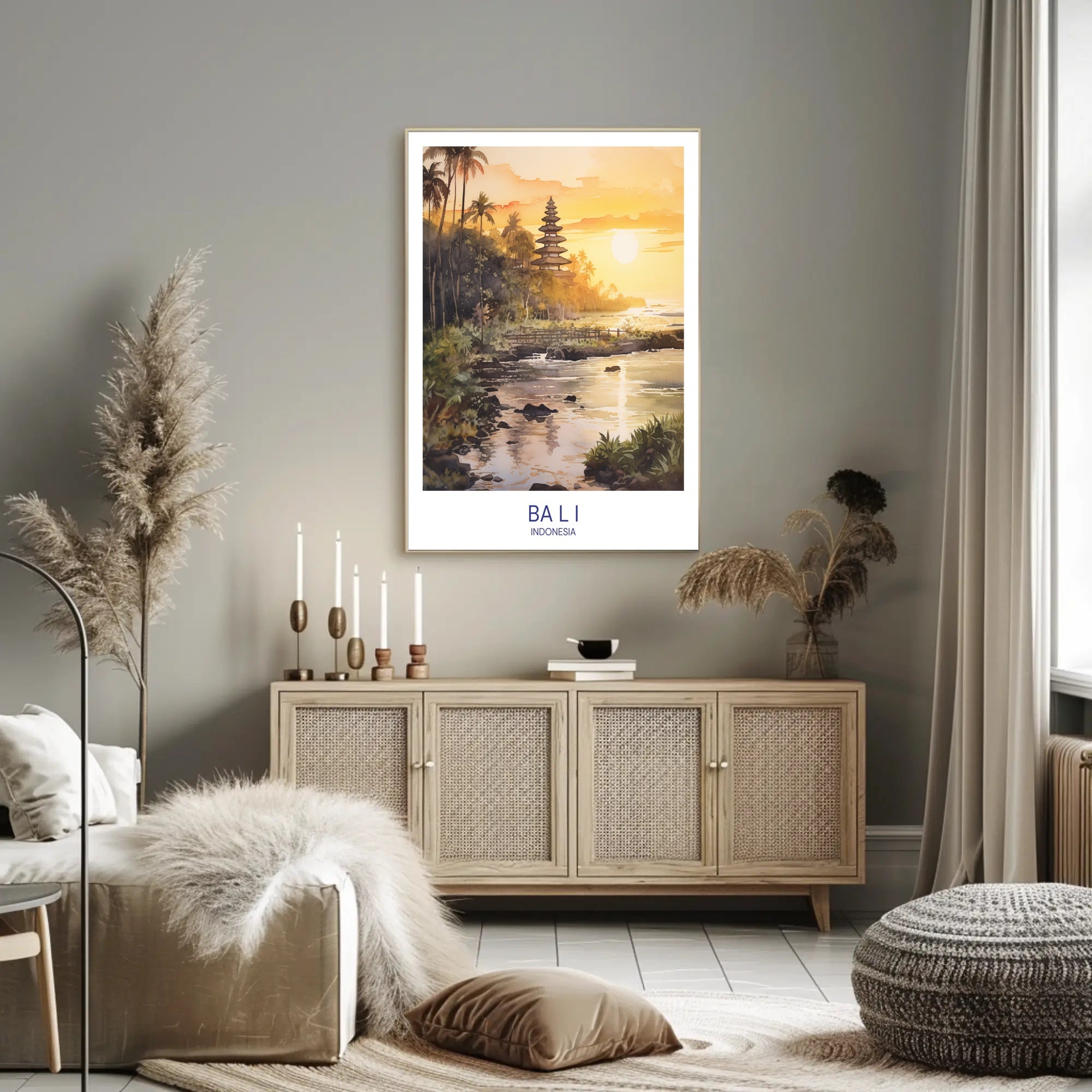 Bali Paradise at Sunset Travel Poster PosterGoat
