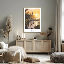 Bali Paradise at Sunset Travel Poster PosterGoat