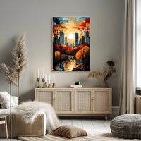 Urban Cityscape Sunset Art Print - Travel Poster