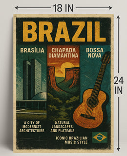Brazil Modernist Architecture Wall Art with Natural Beauty PosterGoat