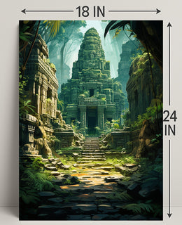 Ancient Jungle Temple Poster