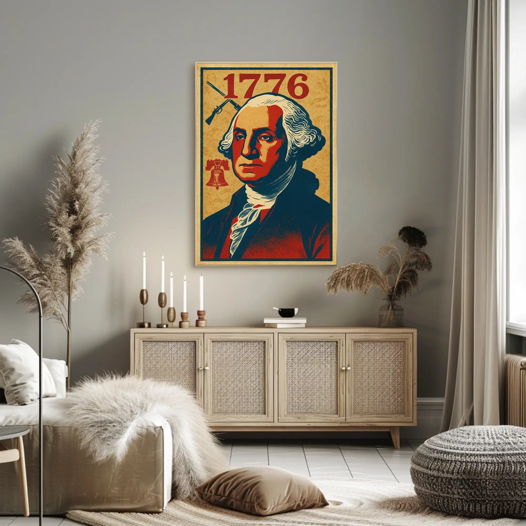 1776 George Washington Presidential Wall Poster Art