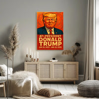 Donald Trump Visionary Orange Expressionism Patriot Poster