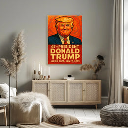 Donald Trump Visionary Orange Expressionism Patriot Poster