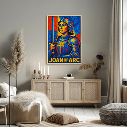 Joan Of Arc A Stained Glass Tribute Poster