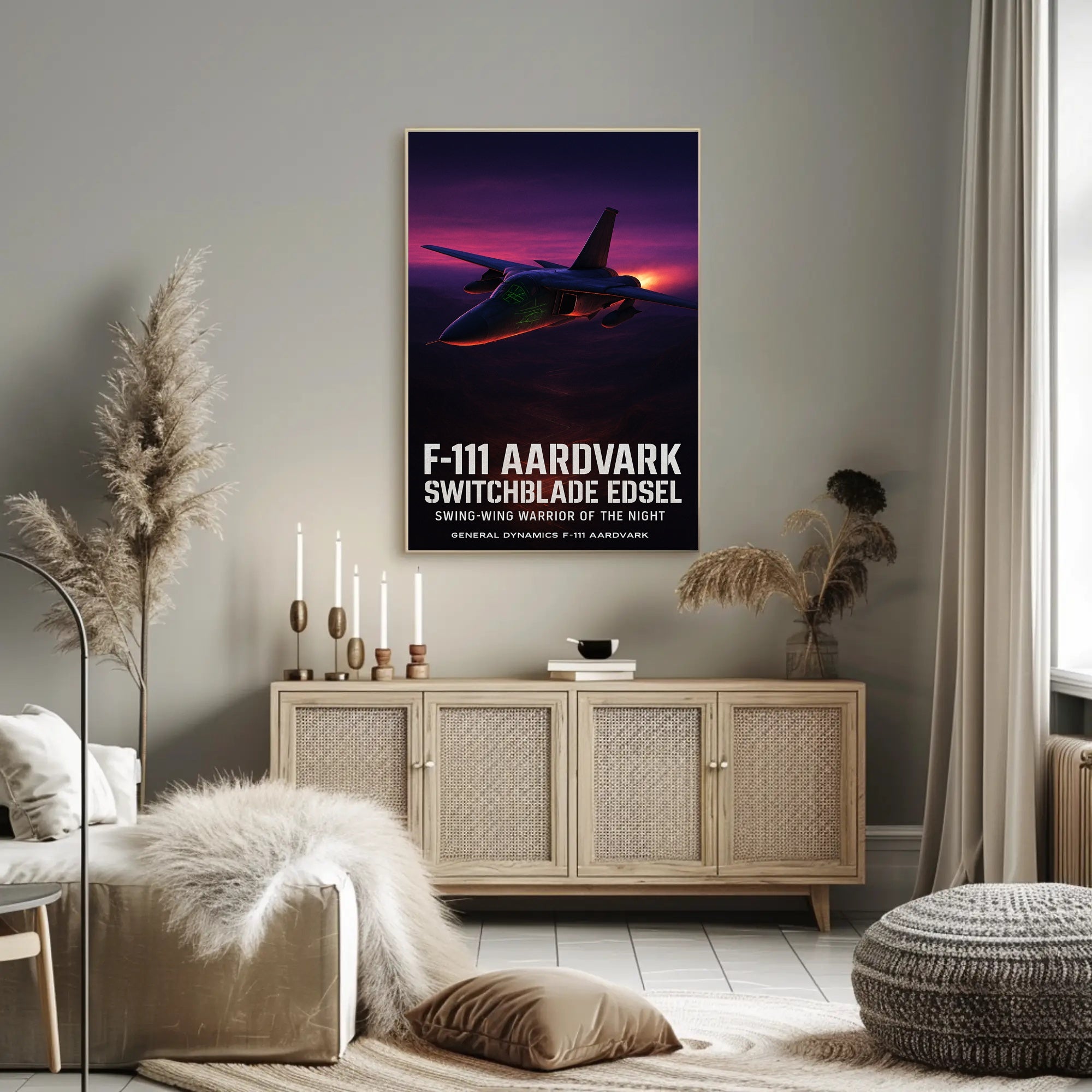 F-111 Aardvark Swing-Wing Warrior Poster PosterGoat
