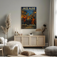 Live Jazz Performances Music New Orleans French Quarter Poster