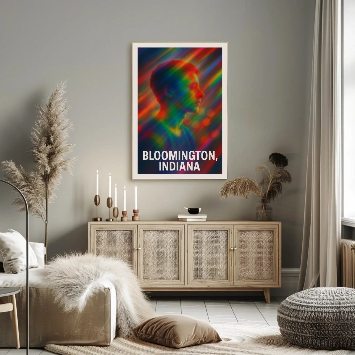 Vibrant Portrait Bloomington Indiana Expressionism Poster