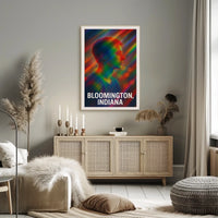 Vibrant Portrait Bloomington Indiana Expressionism Poster