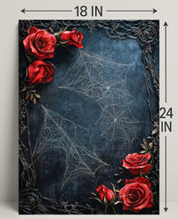 Roses And Webs Poster