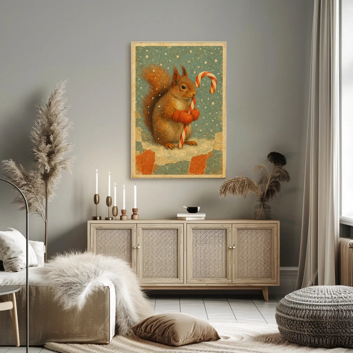 Winter Wonderland Squirrel Poster