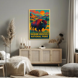 Roosevelt National Park Vintage Travel Collector Poster