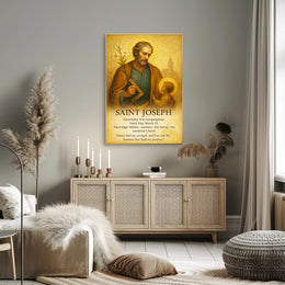 Saint Joseph Patron of Fathers and Workers Poster PosterGoat