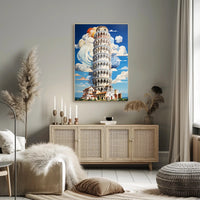 The Leaning Tower Of Pisa Artistic Poster PosterGoat