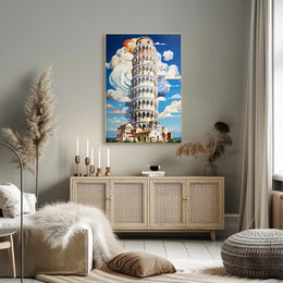 The Leaning Tower Of Pisa Artistic Poster PosterGoat